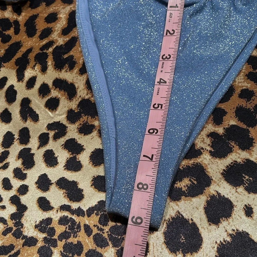 H&M Blue Glittery String Bikini Bottoms - Picture 5 of 5